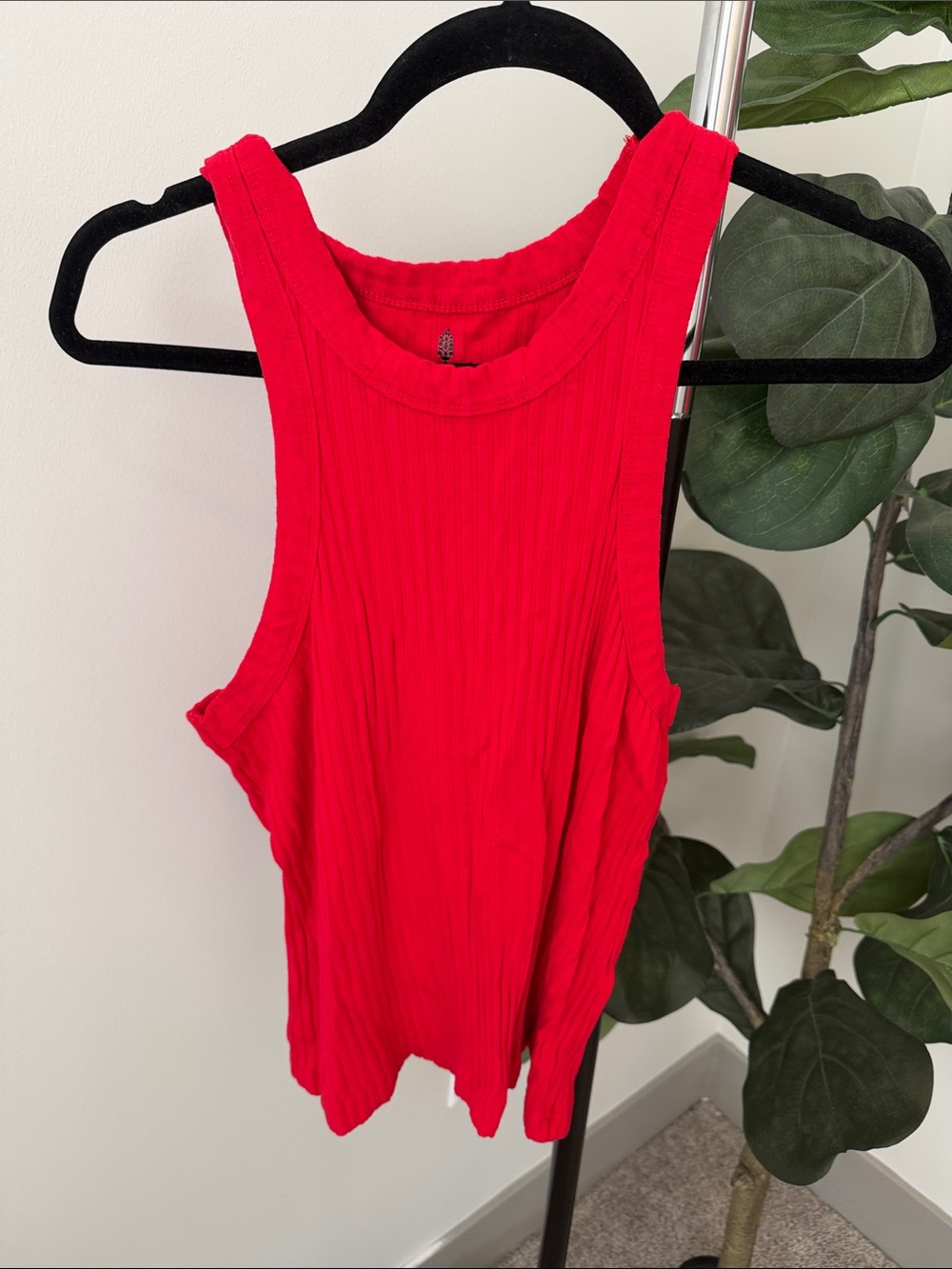 FP Movement by Free People Red Ribbed Tank